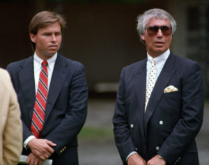 Jeff Lukas and Wayne Lukas 1988 (Photo by Barbara Livingston)